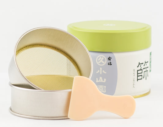 Matcha strainer and 100gram storage can set